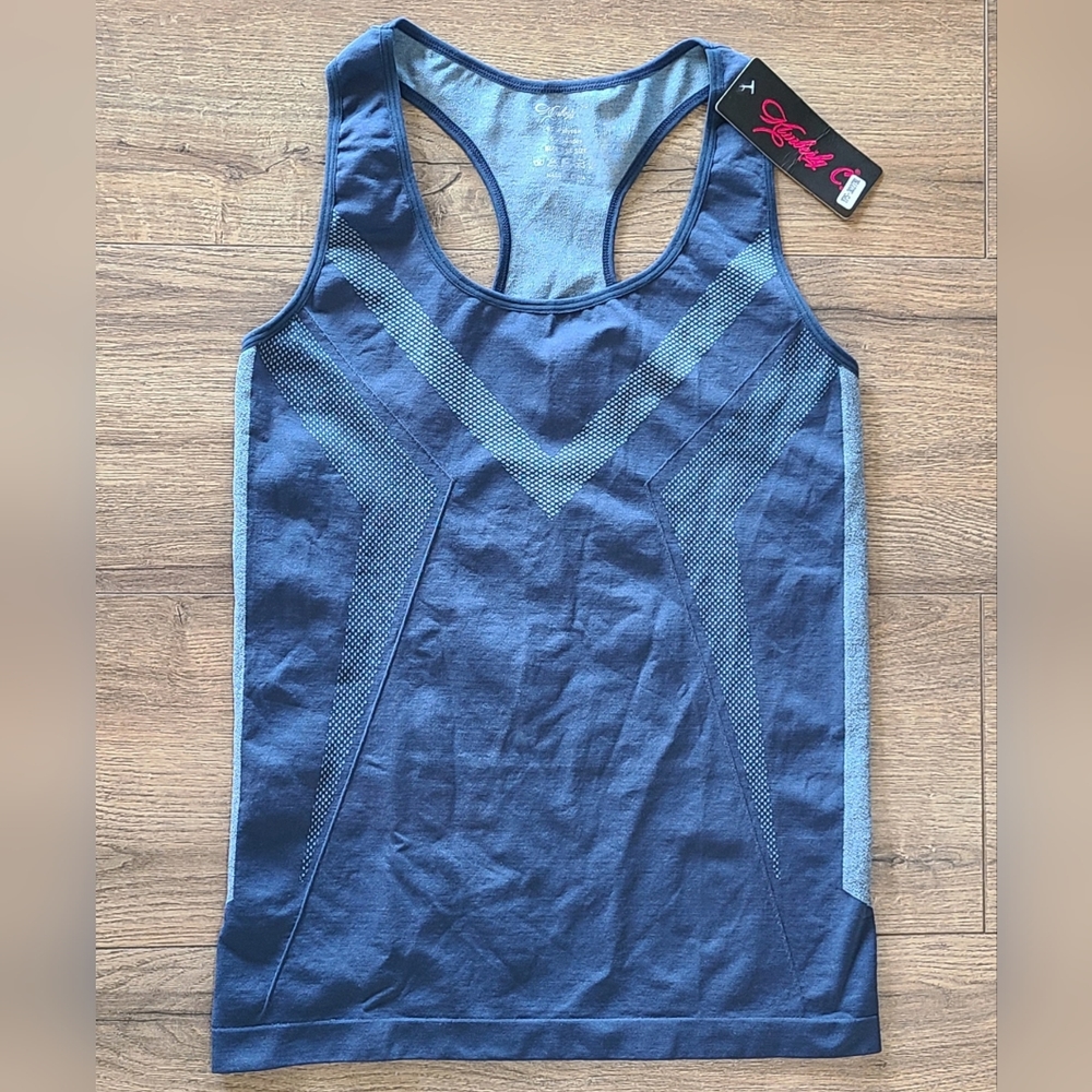 NWT'S- KIMBERLY C - Blue on Blue Athleisure Tank - Size OS -Fits like a Medium